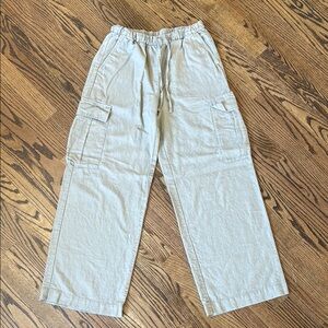 Gap Khaki Tan Cargo Parachute Drawstring Waist Pants XS